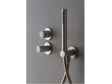 3.6 - Stainless steel shower mixer with hand shower by Rubinetterie Treemme - view 2